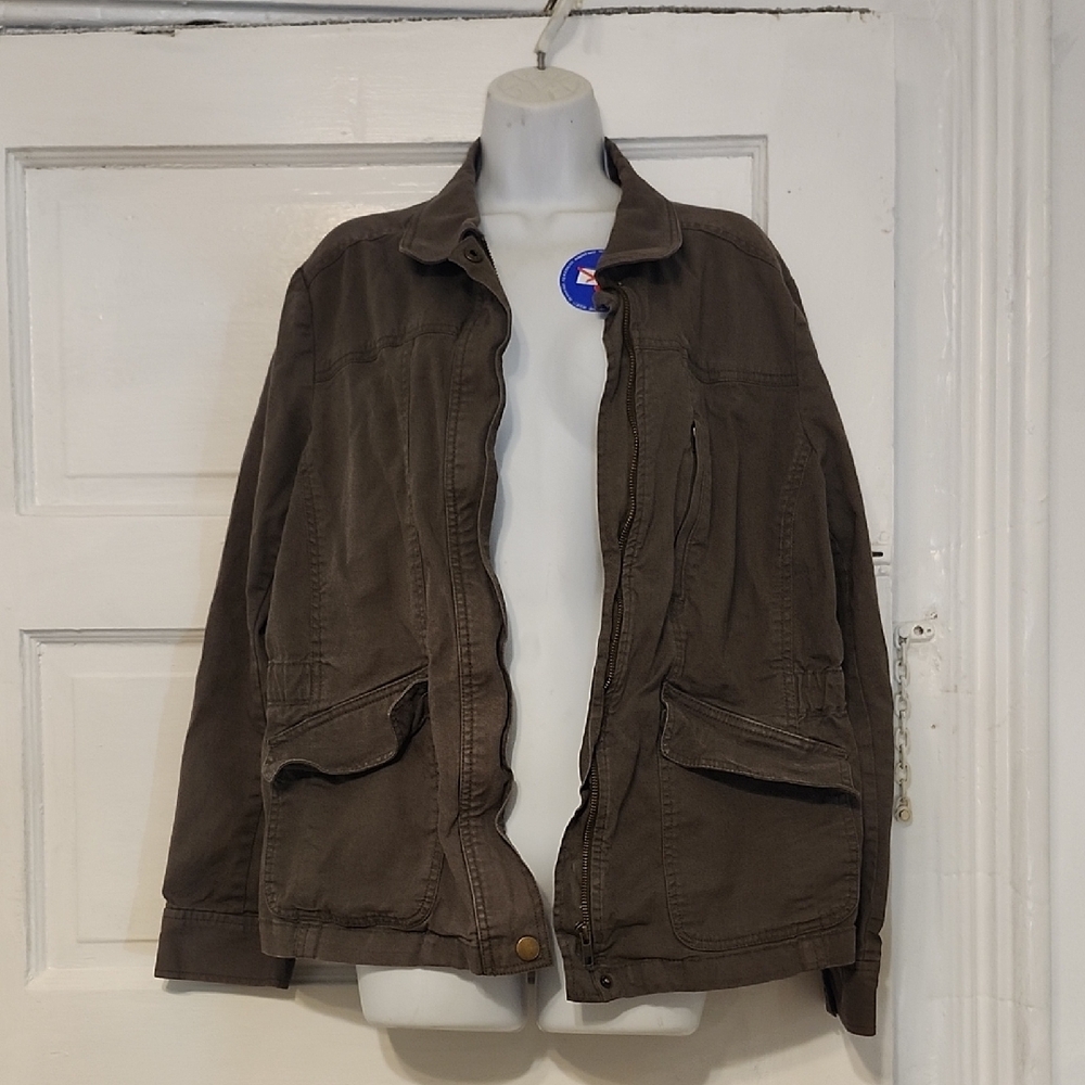 LOFT Dark Green Military Field Jacket Size XL